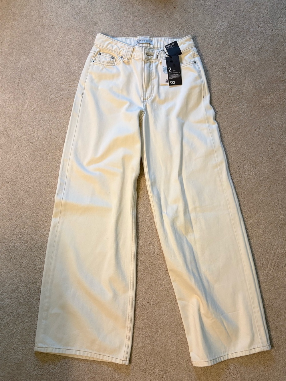 Primark Cream Wide-Leg Women’s Jeans
